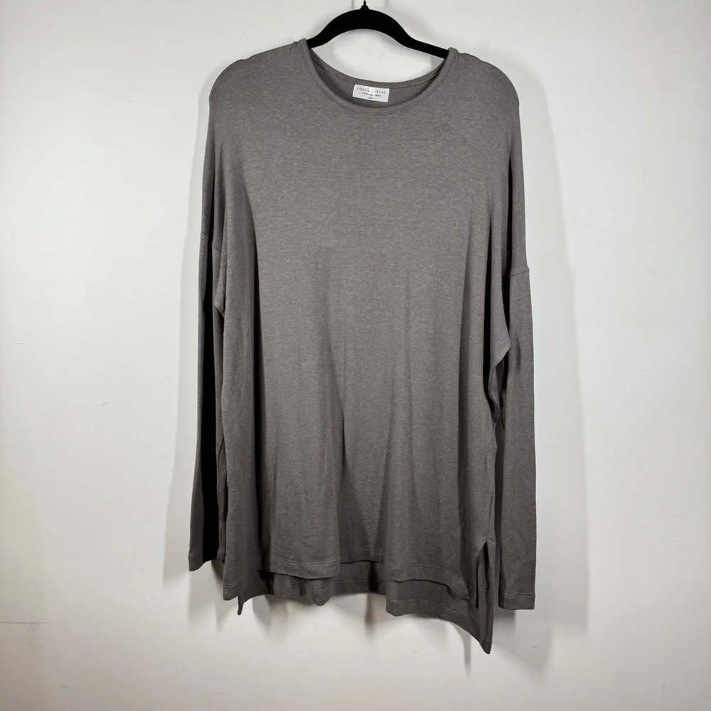 Lost in Layers Taupe Long Sleeve Tunic Top Size S/M Relaxed Fit Comfy Summer - Picture 3 of 15